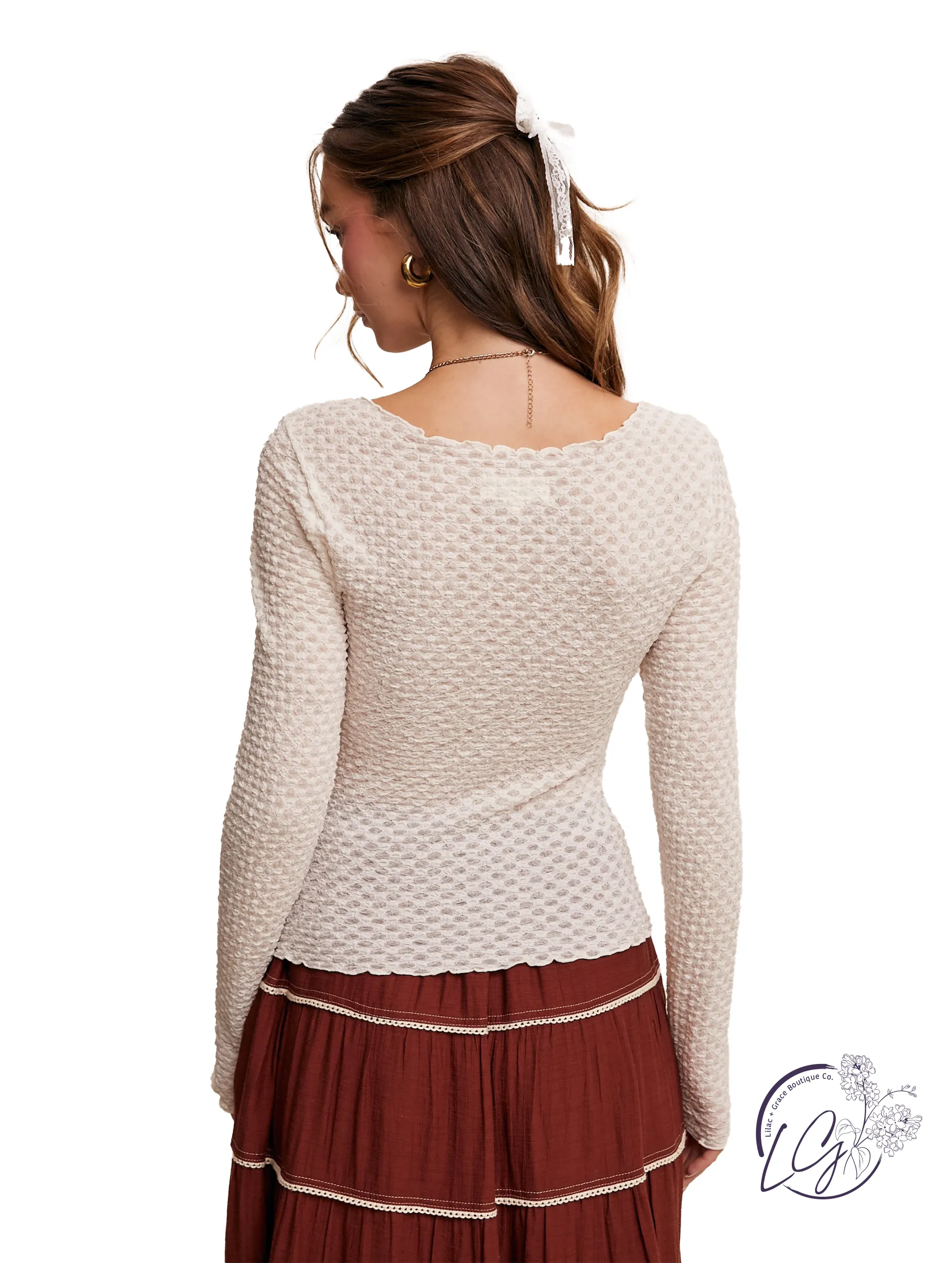Finely Gathered Grace Top