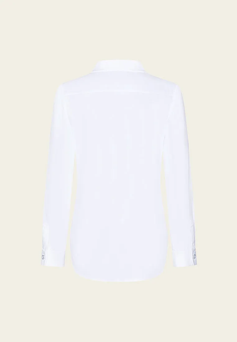 Floral-embellished Slim-fit Shirt