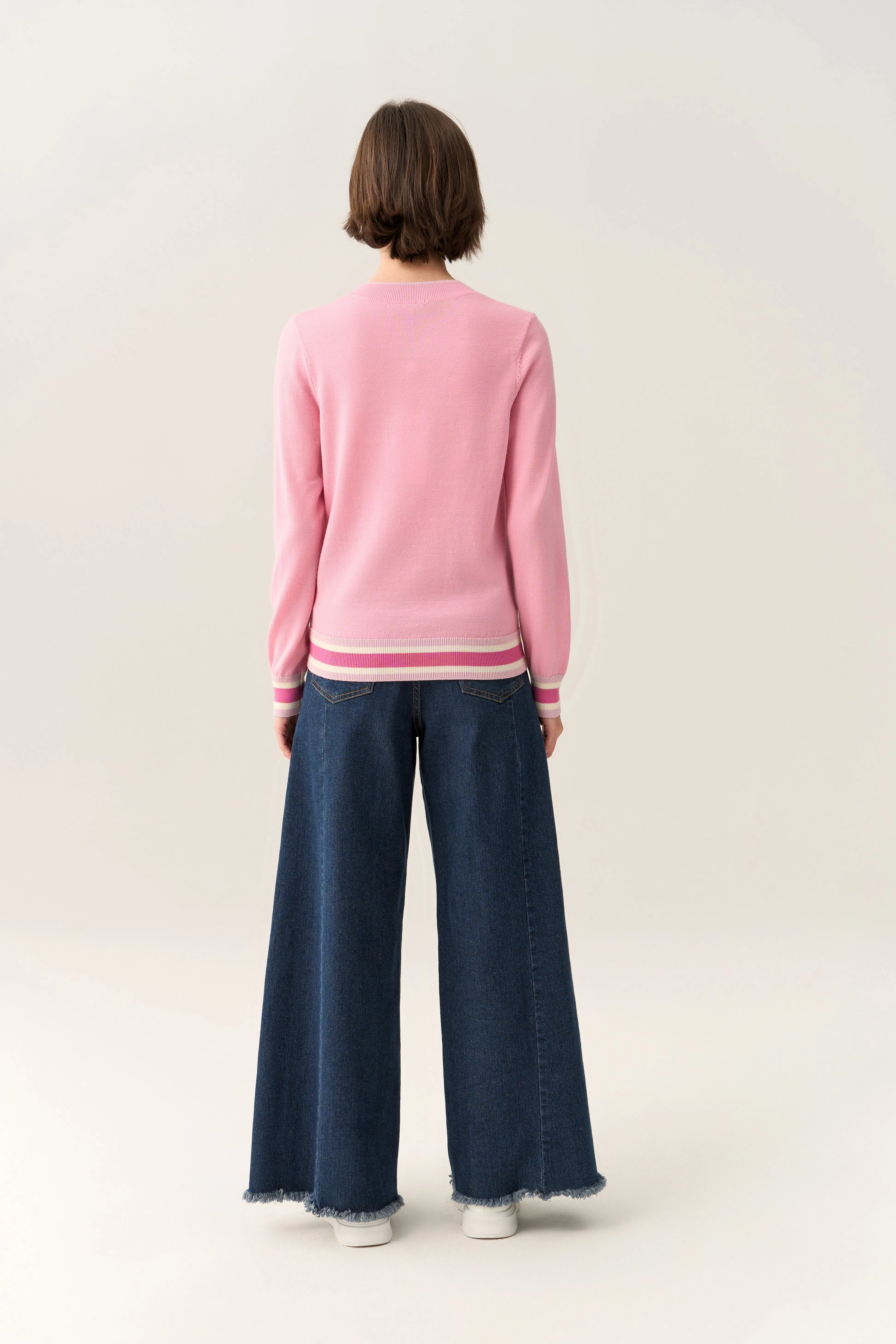 Floral-embroidery Knitted Pullover