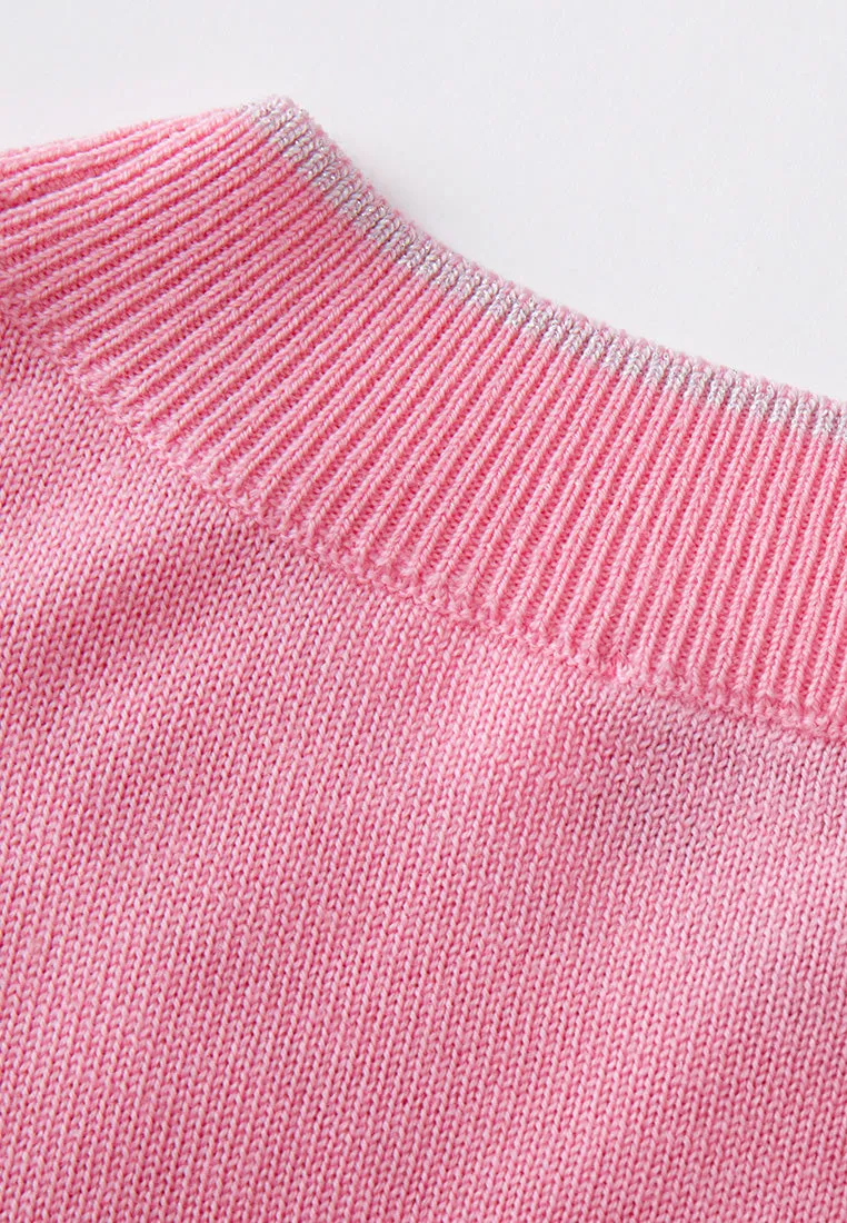 Floral-embroidery Knitted Pullover