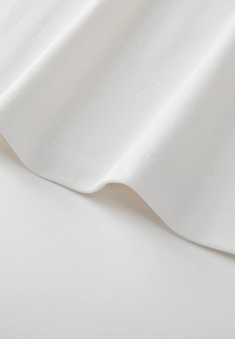 Frayed Tweed-trim Chain-detail Cotton Shirt