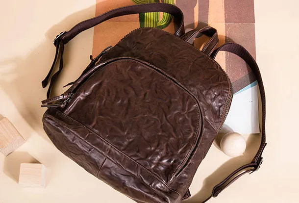 Genuine Leather Backpack Bag Shoulder Bag Leather Purse For Women