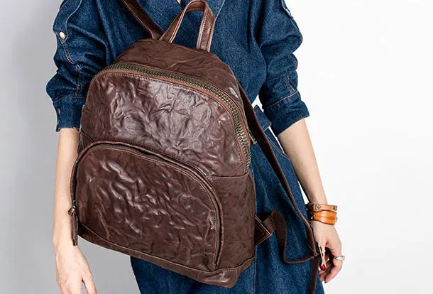 Genuine Leather Backpack Bag Shoulder Bag Leather Purse For Women