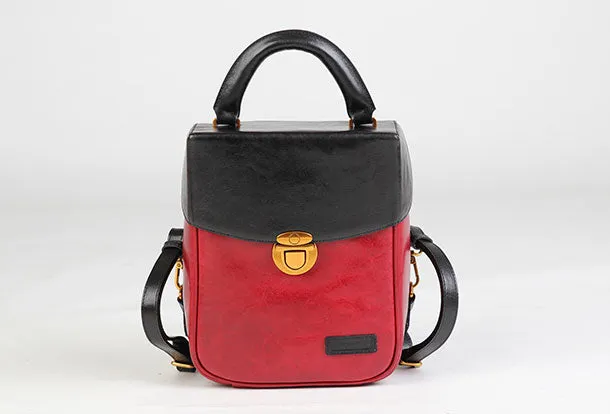 Genuine Leather Backpack Handmade Handbag Bag Shoulder Bag Purse For Women