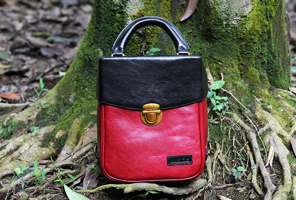 Genuine Leather Backpack Handmade Handbag Bag Shoulder Bag Purse For Women