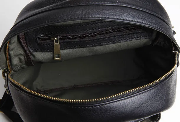Genuine Leather Cute Backpack Bag Shoulder Bag Red Black Women Leather Purse