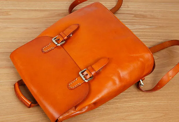 Genuine Leather Cute Backpack Bag Shoulder Bag Red Black Women Leather Purse