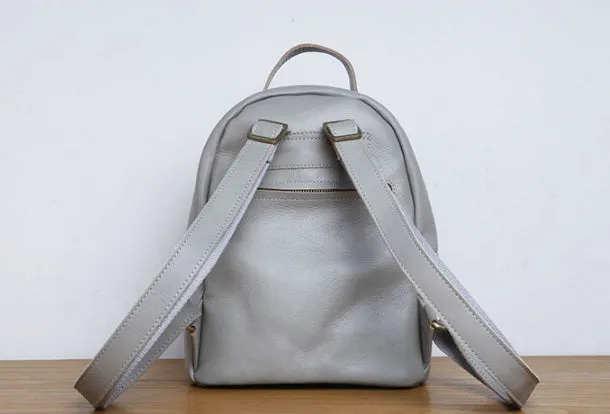 Genuine Leather Cute Backpack Bag Shoulder Bag Red Black Women Leather Purse