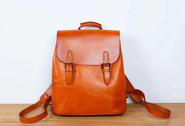Genuine Leather Cute Backpack Bag Shoulder Bag Red Black Women Leather Purse