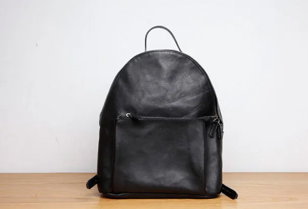 Genuine Leather Cute Backpack Bag Shoulder Bag Red Black Women Leather Purse