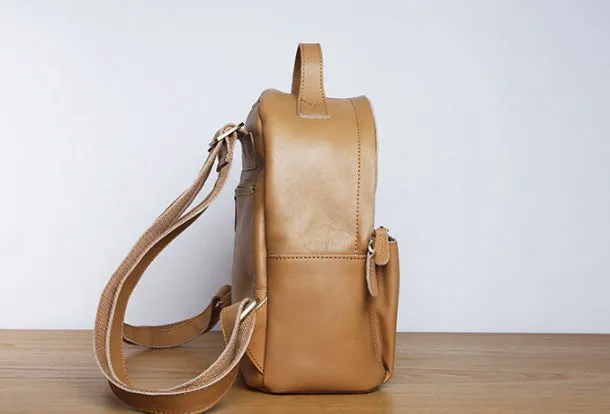 Genuine Leather Cute Backpack Bag Shoulder Bag Red Black Women Leather Purse