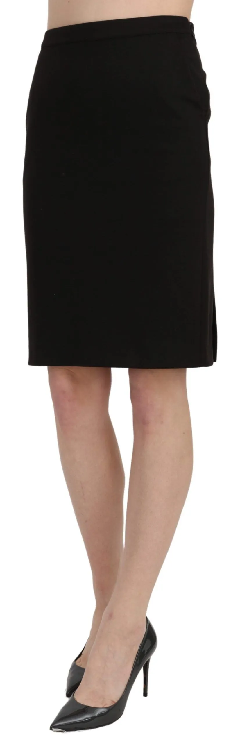 GF Ferre  High Waist Pencil Cut Knee Length Formal Women's Skirt