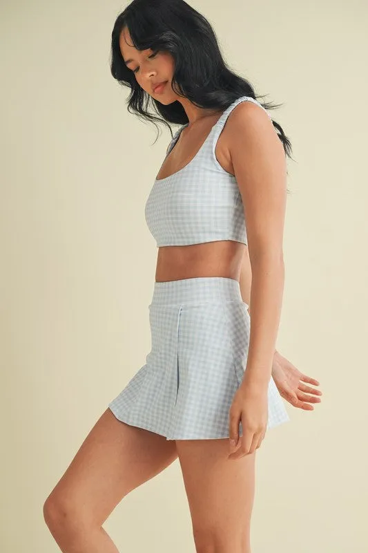 Gingham Soft Sculpt Sports Bra