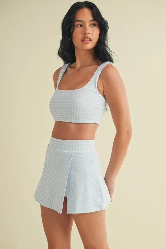 Gingham Soft Sculpt Sports Bra