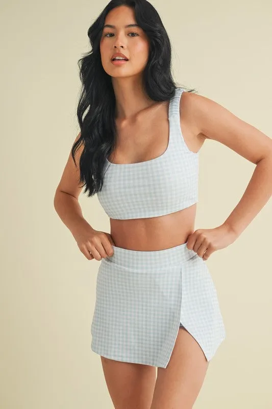 Gingham Soft Sculpt Sports Bra