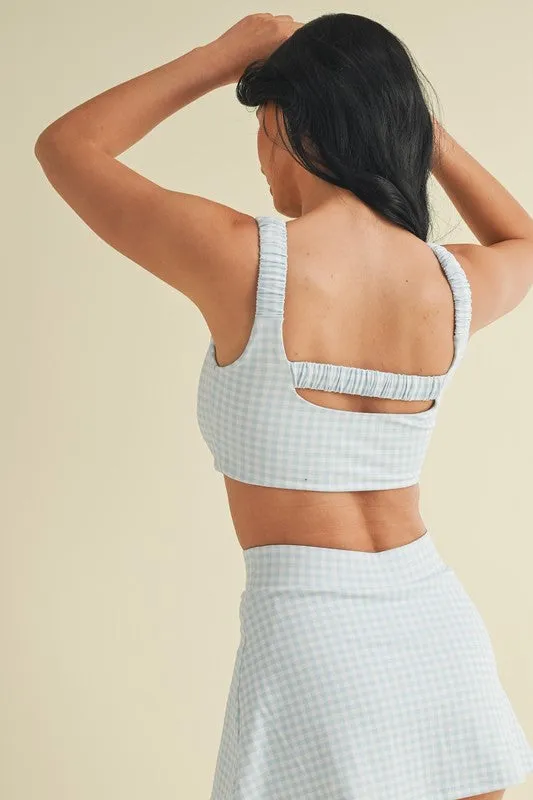 Gingham Soft Sculpt Sports Bra