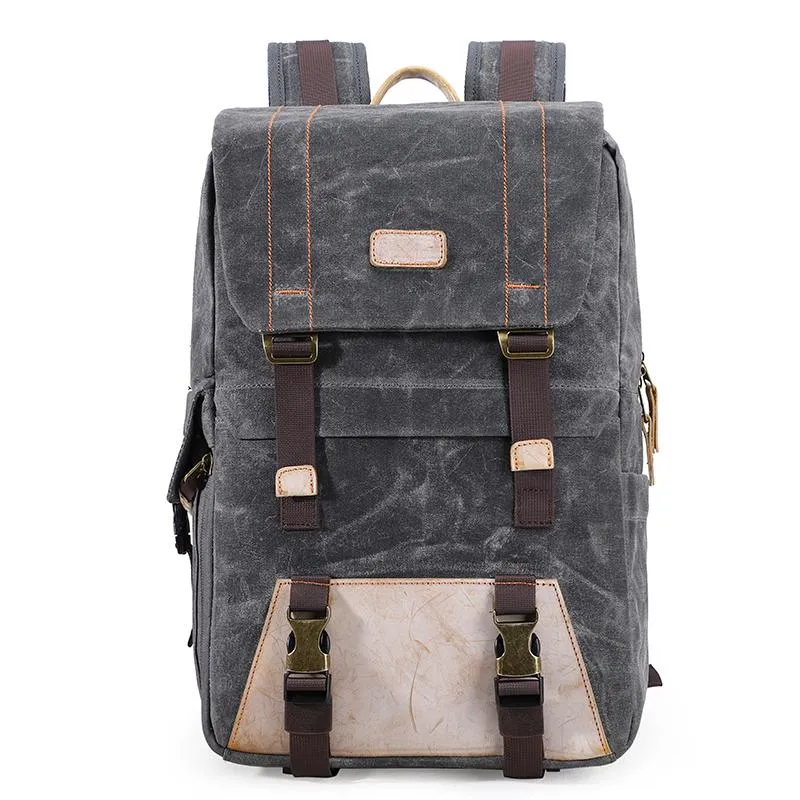 Green CANVAS WATERPROOF MENS 15'' CANON CAMERA BACKPACK LARGE NIKON CAMERA BAG DSLR CAMERA BAG FOR MEN