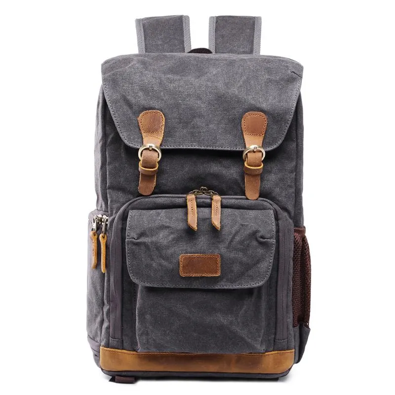 GREEN LARGE CANVAS WATERPROOF MENS CANON CAMERA BACKPACK DSLR CAMERA BAG NIKON CAMERA BAG DSLR CAMERA BAG