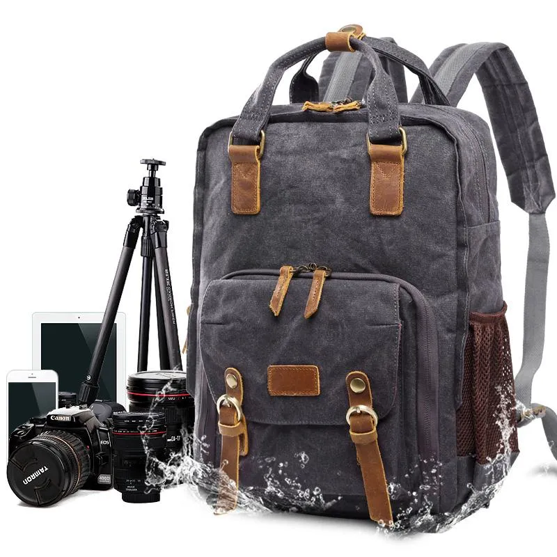 GREEN LARGE CANVAS WATERPROOF MENS CANON Handbag CAMERA BACKPACK NIKON CAMERA BAG DSLR CAMERA BAG FOR Women