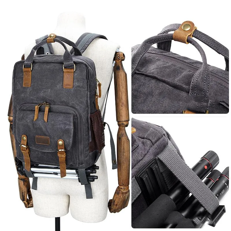 GREEN LARGE CANVAS WATERPROOF MENS CANON Handbag CAMERA BACKPACK NIKON CAMERA BAG DSLR CAMERA BAG FOR Women