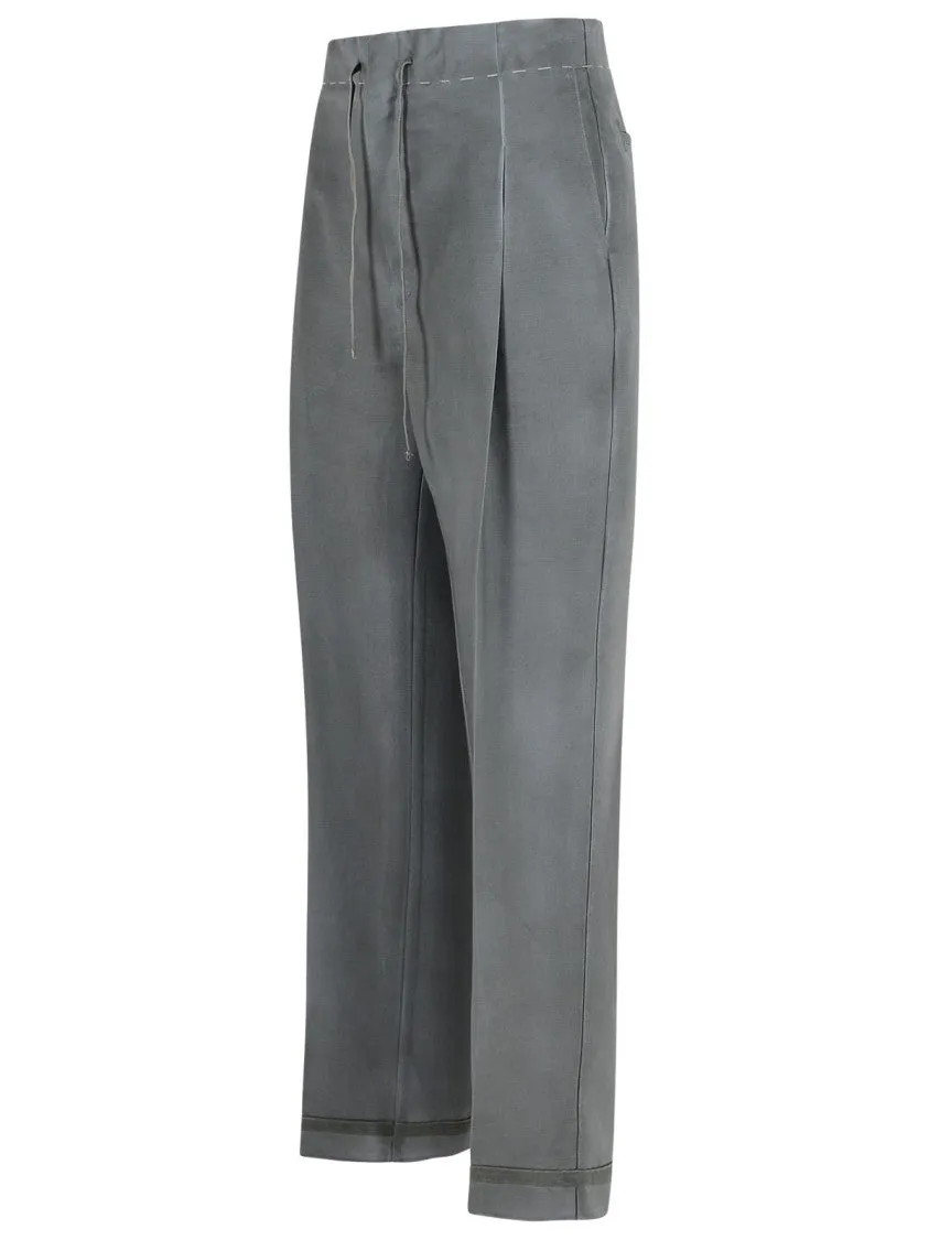 Grey Mohair Blend Trousers