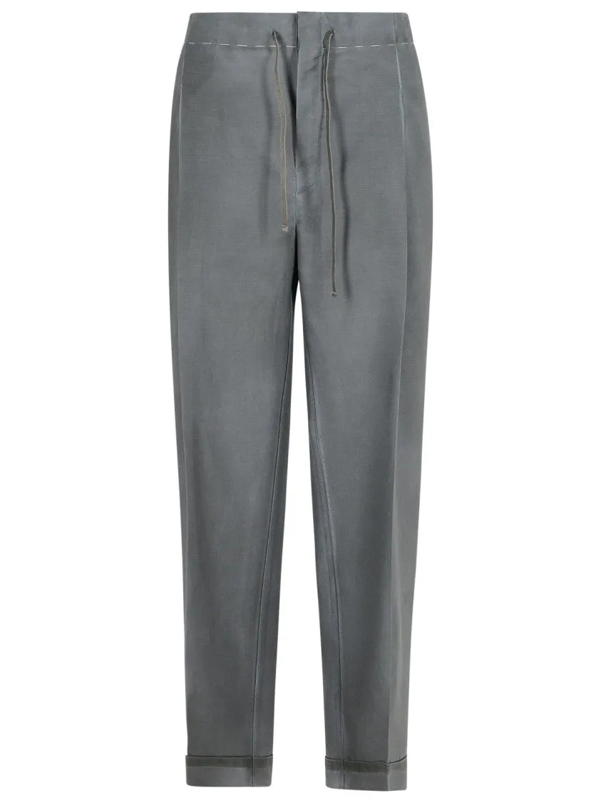 Grey Mohair Blend Trousers