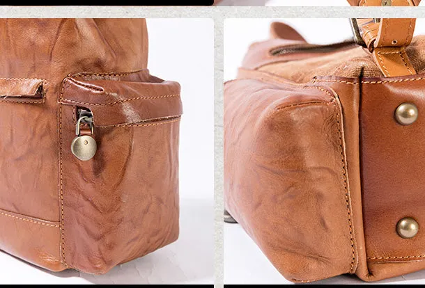 Handmade Genuine Cute Leather Backpack Bag Shoulder Bag Leather Purse For Women