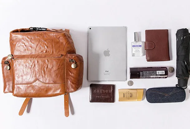 Handmade Genuine Cute Leather Backpack Bag Shoulder Bag Leather Purse For Women
