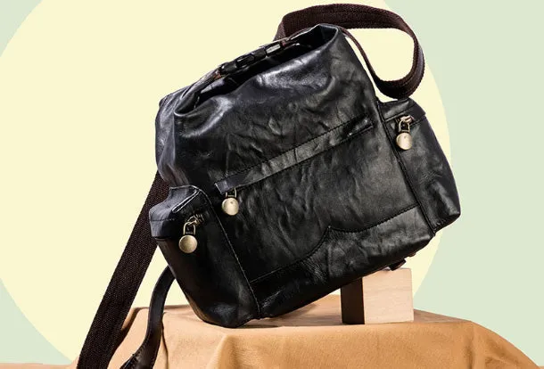 Handmade Genuine Cute Leather Backpack Bag Shoulder Bag Leather Purse For Women