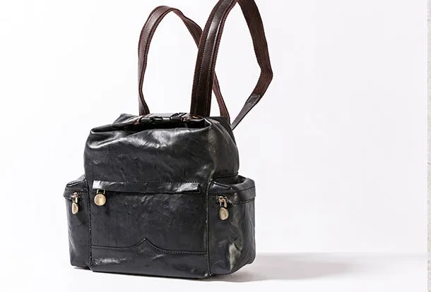 Handmade Genuine Cute Leather Backpack Bag Shoulder Bag Leather Purse For Women