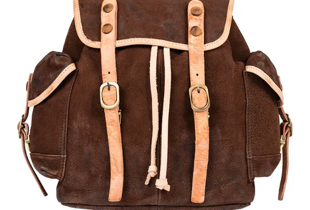 Handmade Genuine Leather Backpack Bag Travel bag Black Women Leather Purse