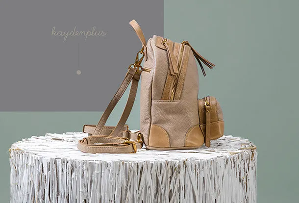 Handmade Genuine Leather Cute Backpack Bag Travel bag Women Leather Purse