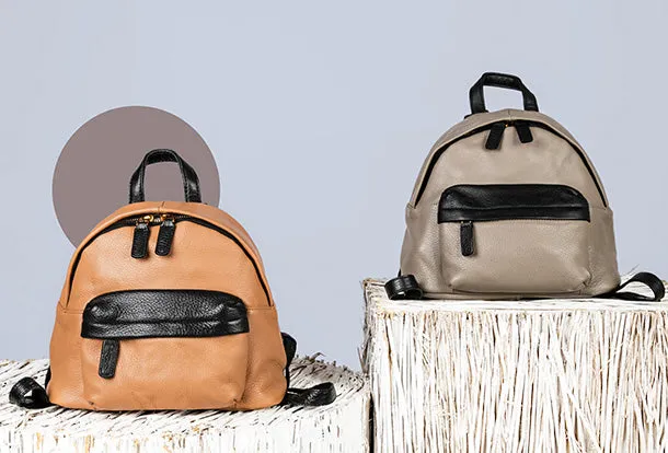 Handmade Genuine Leather Cute Backpack Bag Travel bag Women Leather Purse