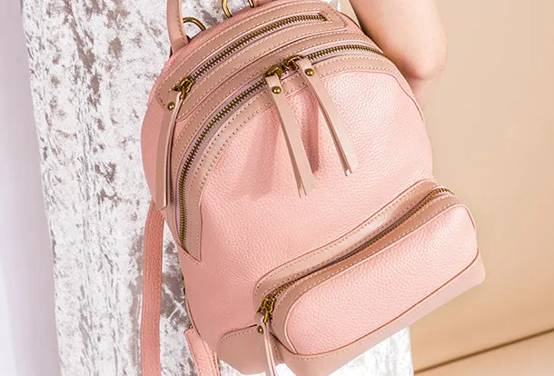 Handmade Genuine Leather Cute Backpack Bag Travel bag Women Leather Purse