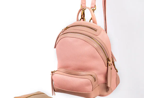 Handmade Genuine Leather Cute Backpack Bag Travel bag Women Leather Purse