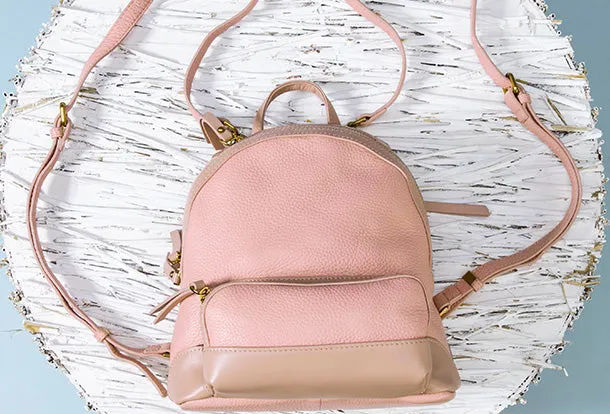 Handmade Genuine Leather Cute Backpack Bag Travel bag Women Leather Purse