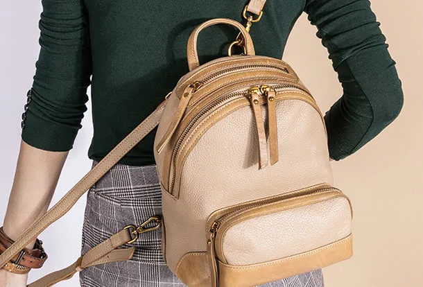 Handmade Genuine Leather Cute Backpack Bag Travel bag Women Leather Purse