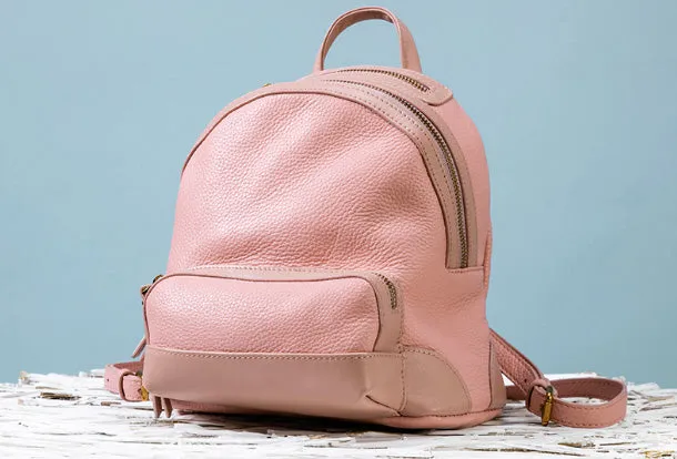 Handmade Genuine Leather Cute Backpack Bag Travel bag Women Leather Purse