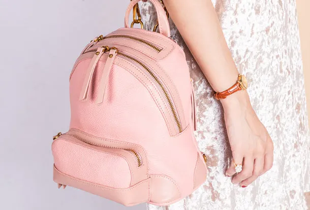Handmade Genuine Leather Cute Backpack Bag Travel bag Women Leather Purse