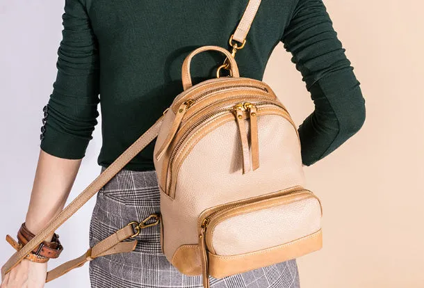 Handmade Genuine Leather Cute Backpack Bag Travel bag Women Leather Purse