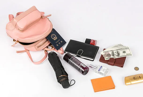 Handmade Genuine Leather Cute Backpack Bag Travel bag Women Leather Purse