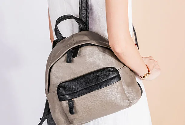 Handmade Genuine Leather Cute Backpack Bag Travel bag Women Leather Purse