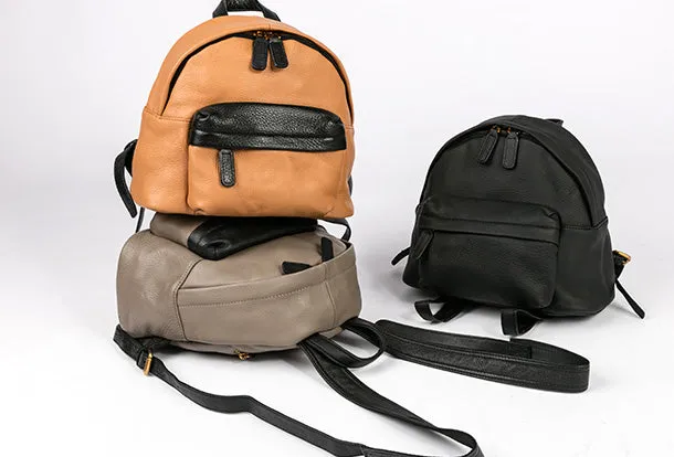 Handmade Genuine Leather Cute Backpack Bag Travel bag Women Leather Purse