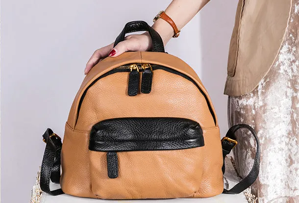 Handmade Genuine Leather Cute Backpack Bag Travel bag Women Leather Purse