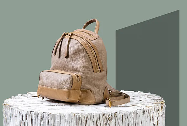 Handmade Genuine Leather Cute Backpack Bag Travel bag Women Leather Purse