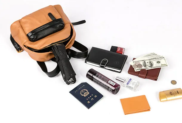 Handmade Genuine Leather Cute Backpack Bag Travel bag Women Leather Purse