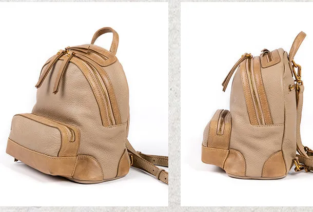 Handmade Genuine Leather Cute Backpack Bag Travel bag Women Leather Purse