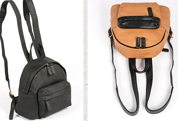 Handmade Genuine Leather Cute Backpack Bag Travel bag Women Leather Purse
