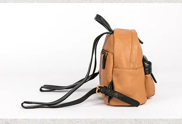 Handmade Genuine Leather Cute Backpack Bag Travel bag Women Leather Purse