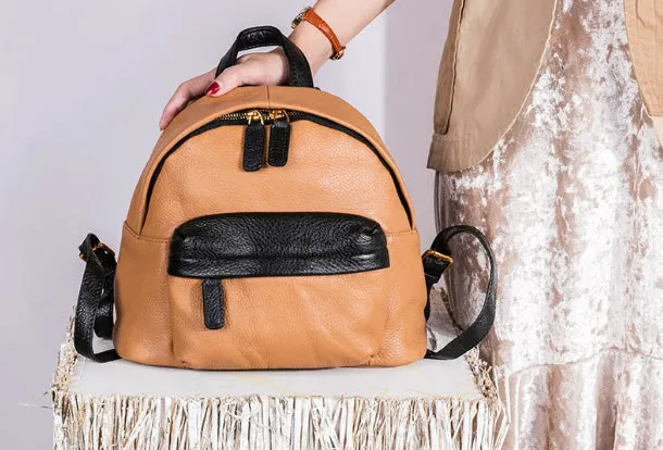 Handmade Genuine Leather Cute Backpack Bag Travel bag Women Leather Purse